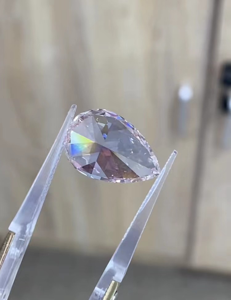 4CT Pear Cut Lab Grown Pink Diamonds for Jewelry Decorations Necklaces Rings Pendant