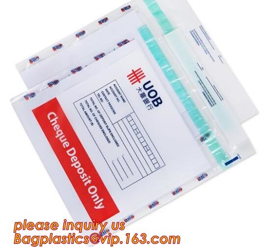 Steb Plastic Money Pe Bank Deposit Coin Security Pouch Bags With Seal For Cash Banking, Safety Cash Deposit Package Plas