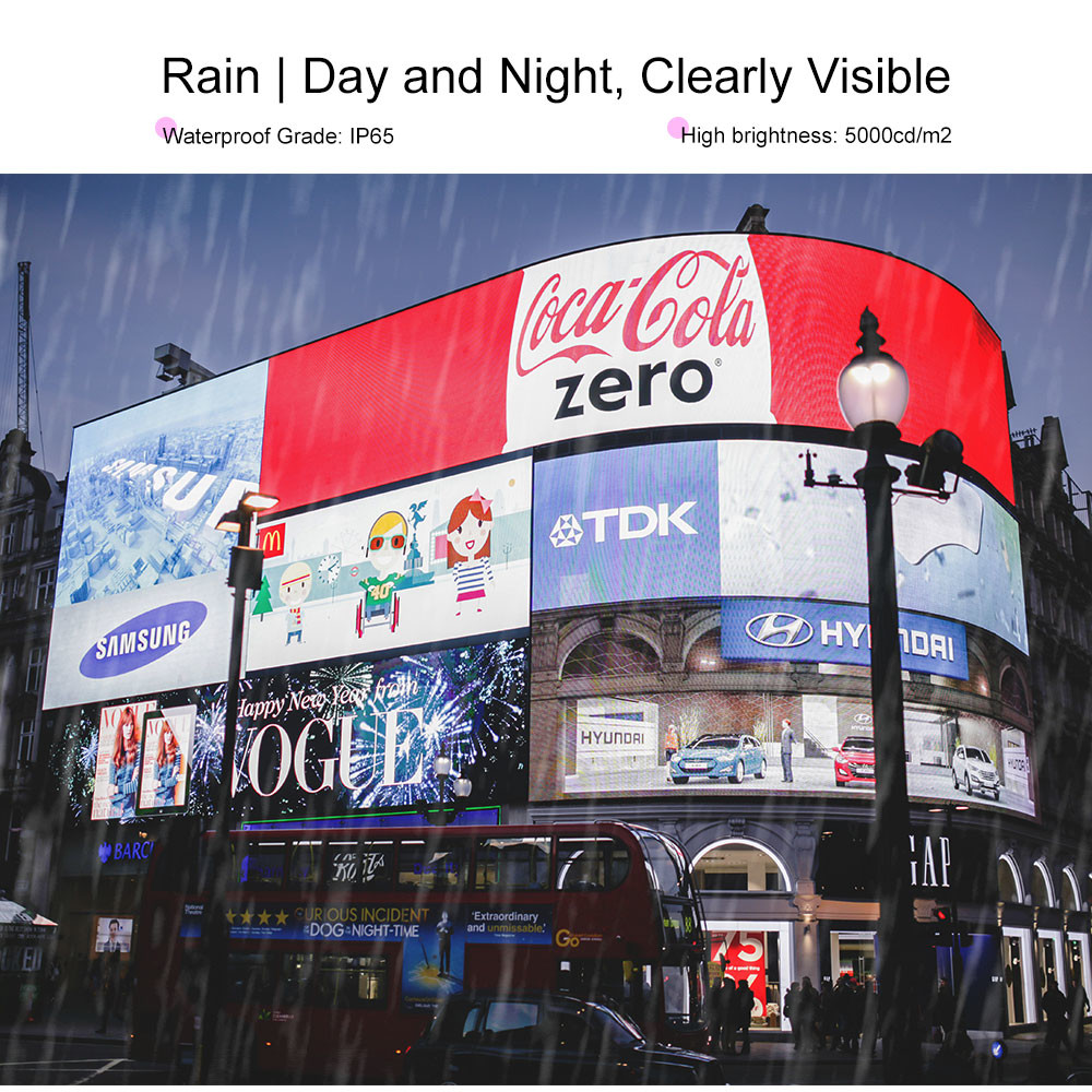 P4 P5 P6 P3 Curved LED Panel Flexible LED Screen Wall Waterproof Outdoor Shopping Advertising