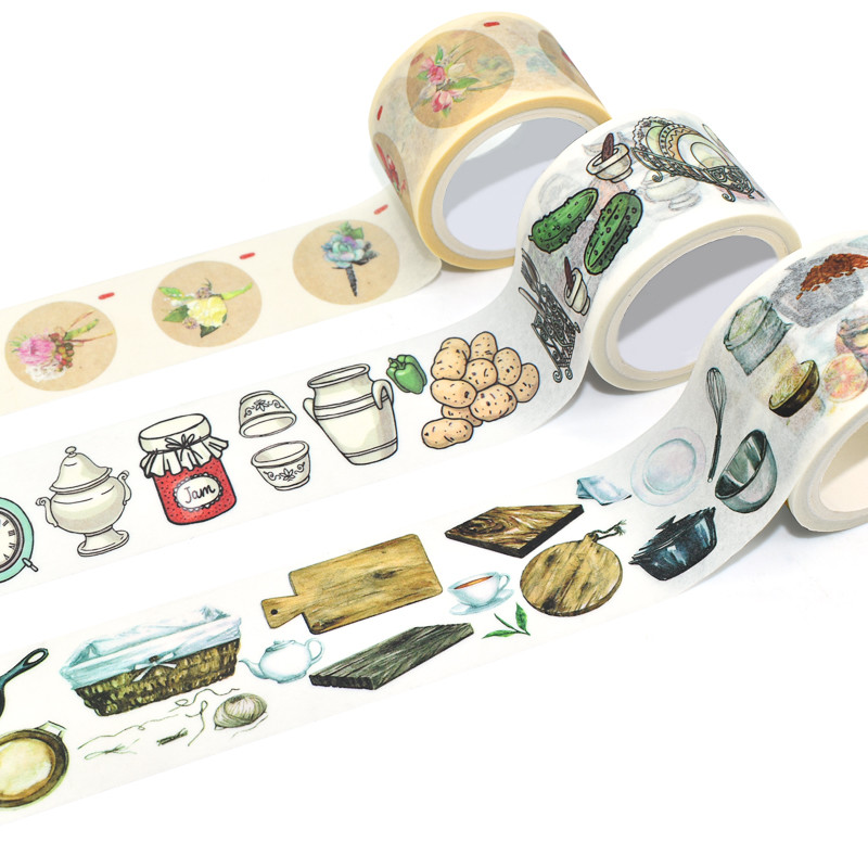 Custom Bullet Journals Decoration Washi Tape Printed Masking Washi Tape