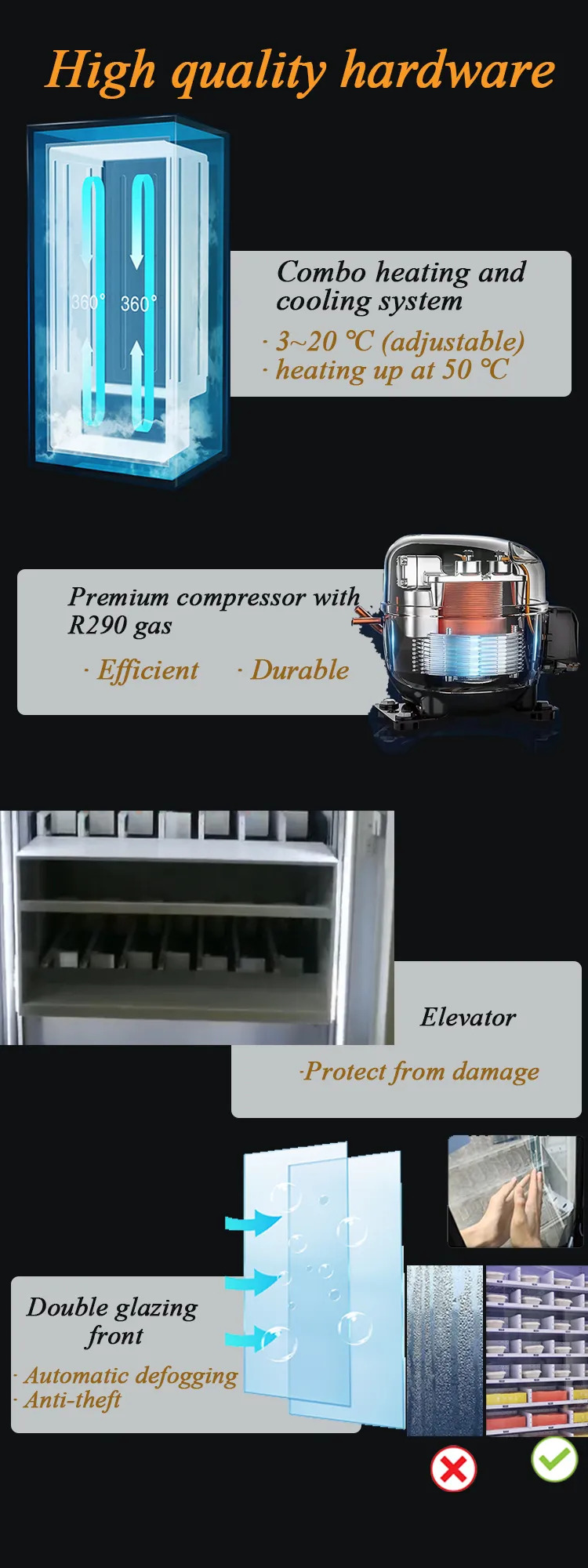 high quality hardware of big capacity Combo Vending Machine