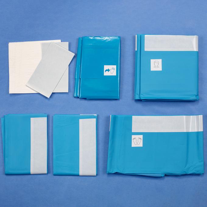 45gSMS Sterile Disposable Universal Surgical Drapes Kits 80 * 145cm 1
