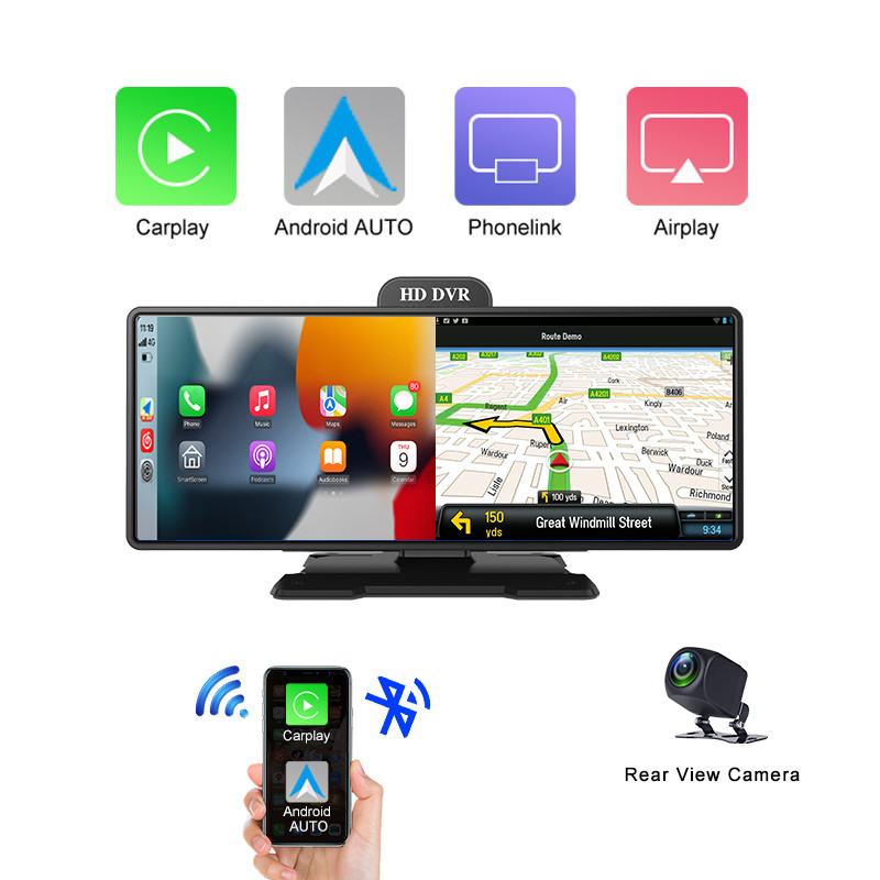 4K 10.26" Car DVR Android Carplay Dashboard Auto ADAS WiFi Dash Cam