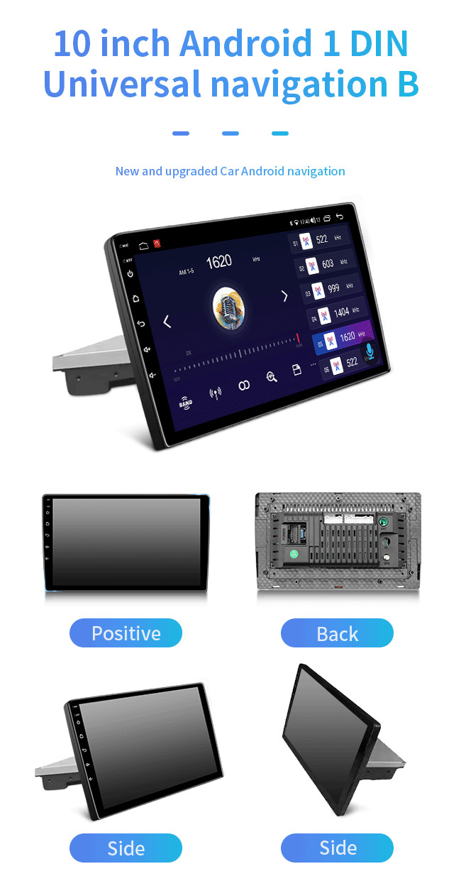 Bluetooth Phone Book Radio Universal GPS Navigation Android Auto 4 Core 10 Inch