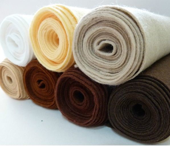 various color wool pressed nonwoven felt,customized thickness felt wool fabric