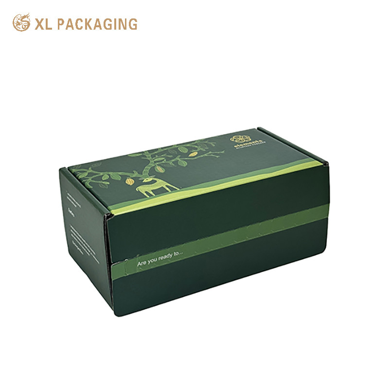 Custom CMYK Printing Ecommerce Corrugated Paper Box Recycled Cardboard Zipper Tear Strip Mailer Packaging Shipping Boxes Custom Logo