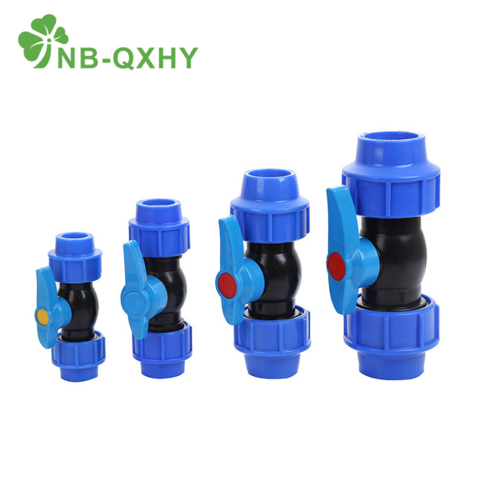 China Factory Plastic PVC Double Union Irrigation Ball Valve PP Valve for Middle East and Africa
