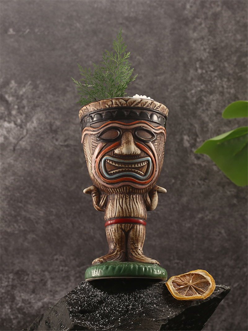 Creative Ceramic Tiki Mugs Hawaiian Cocktail Mug Porcelain Beer Wine Mug Drinkware