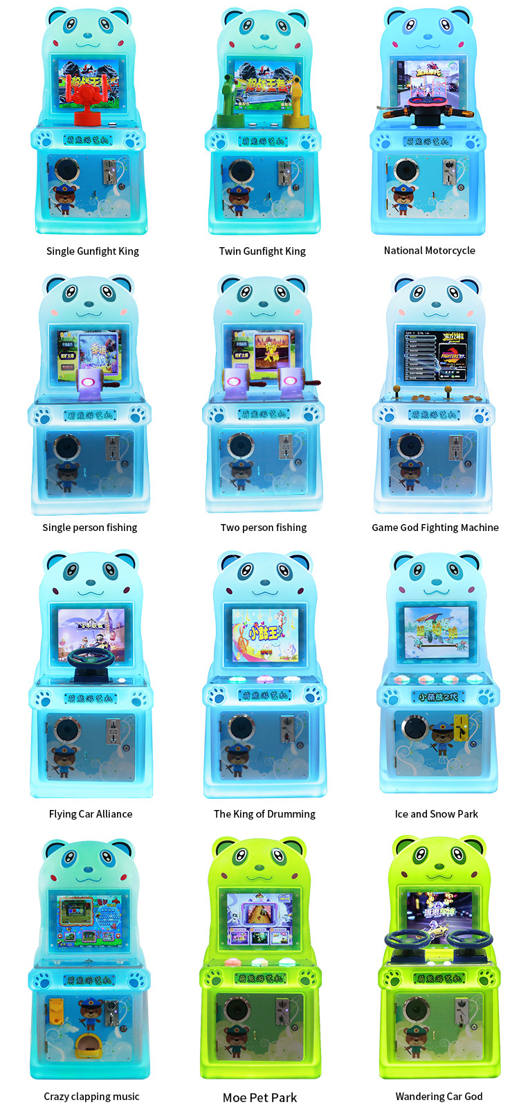 Arcade Games Video Simulator Token Coin Push Operated Single player Fishing Game