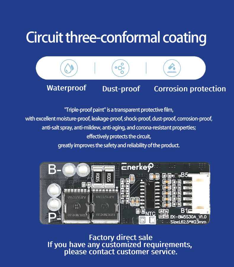 Enerkey 3S 4S 30A BMS With NTC 11.1V 12.6V 14.8V 16.8V PCB Protection Board For 18650 Li-ion Lithium Battery Cell