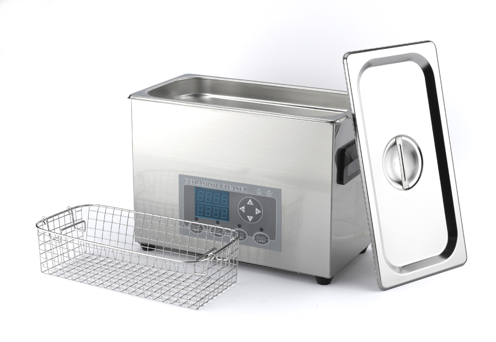 40W Power Digital Heated Ultrasonic Cleaner 304 Satainless Steel Material
