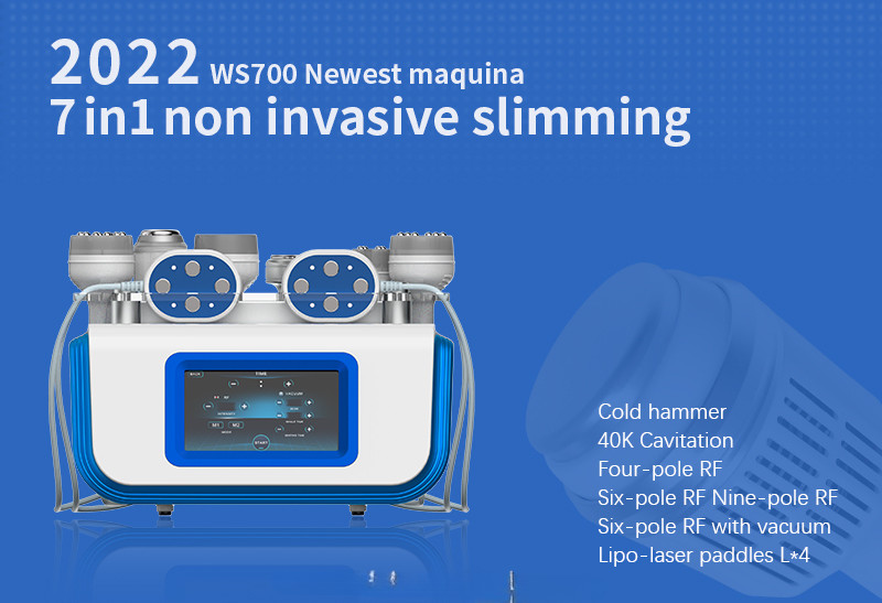 40K Vacuum Cavitation Machine 7 In 1 Ultrasonic Liposuction Laser RF Beauty Device