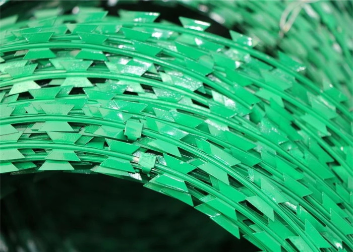 Powder Coated Galvanized Razor Wire Barbed Wire For Wire Mesh Fence