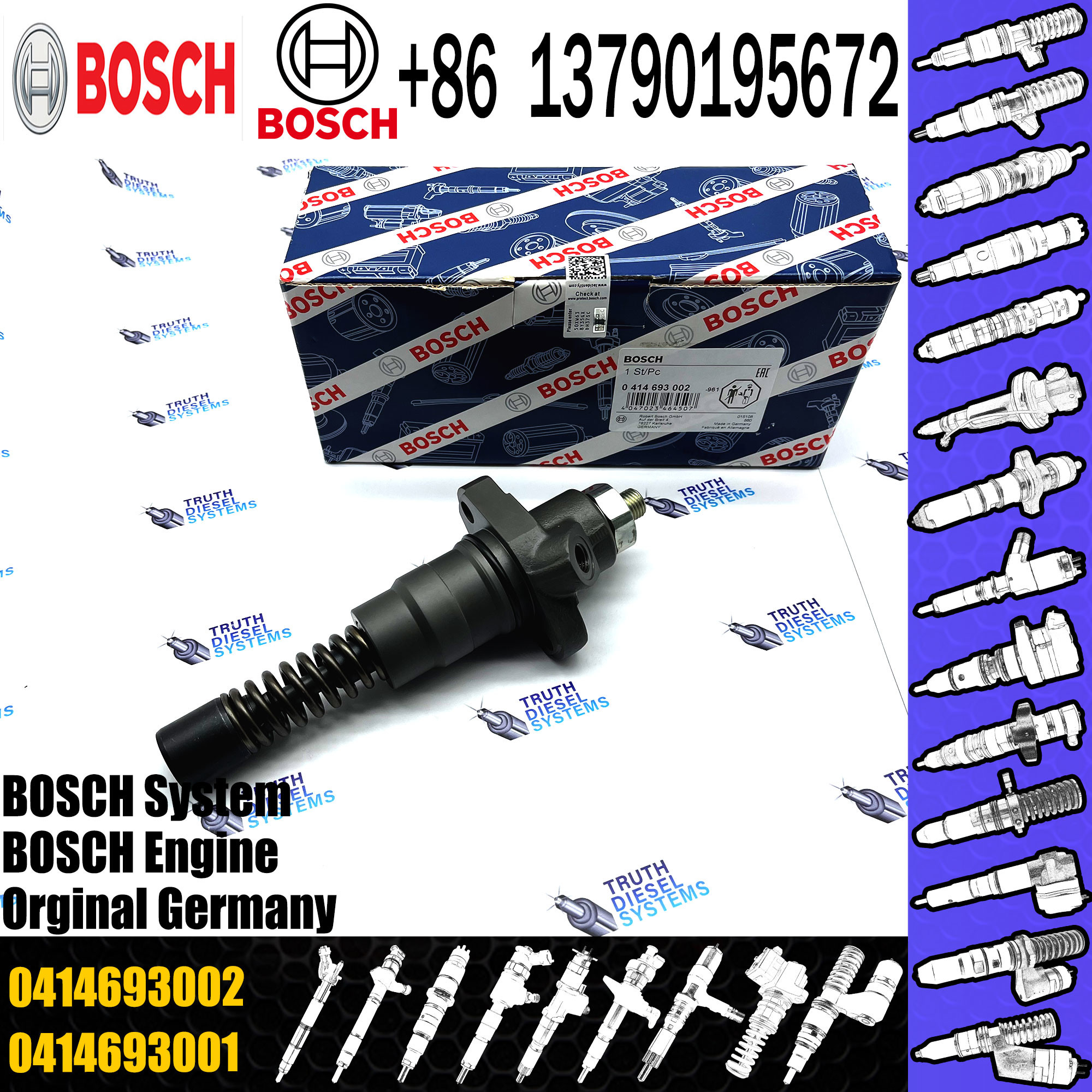 Remanufactured Diesel Engine Fuel Injection Unit Pump 0414799027 0414693001 0414693002
