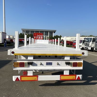 CIMC 3 axle 12400*2610*1550mm customized Design for Timber Coil and Steel Container Haulage Side Column Flatbed Semi Trailer
