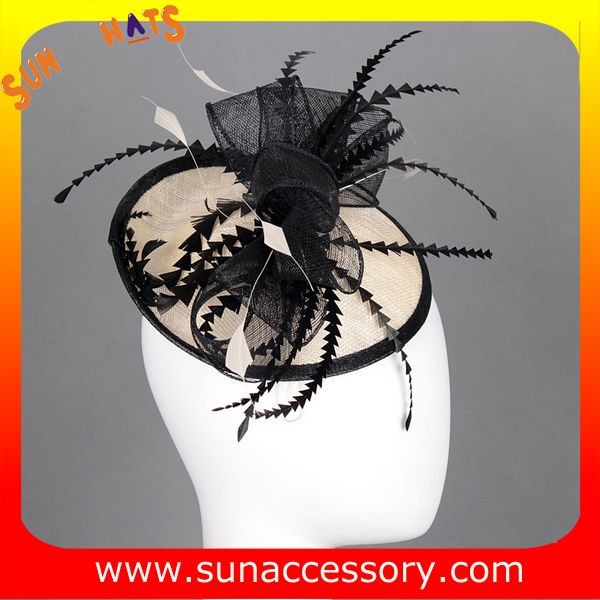 0909 Elegant design sinamay fascinators hats for ladies ,Fancy Sinamay fascinator from Sun Accessory