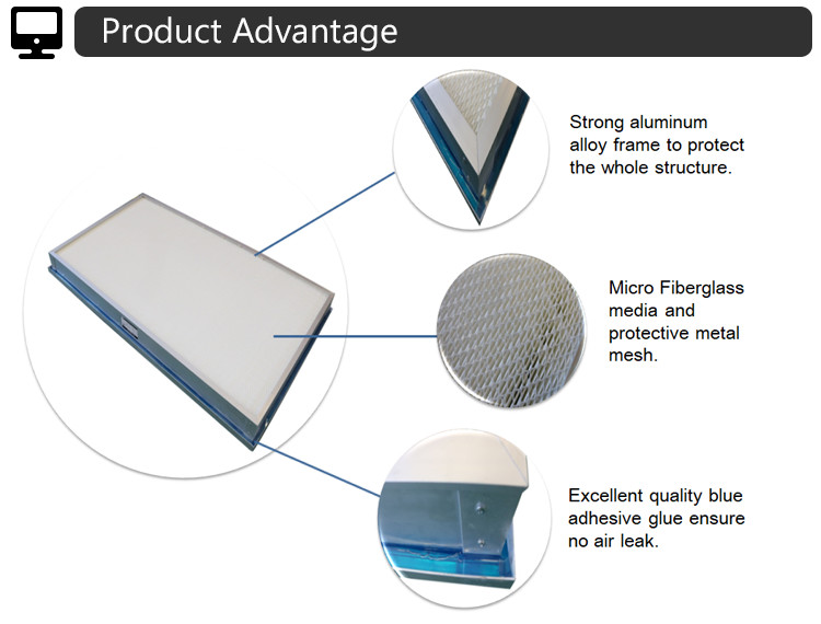 Hepa Filter Gel Seal Hepa Ulpa Filter For Hospital Workshop