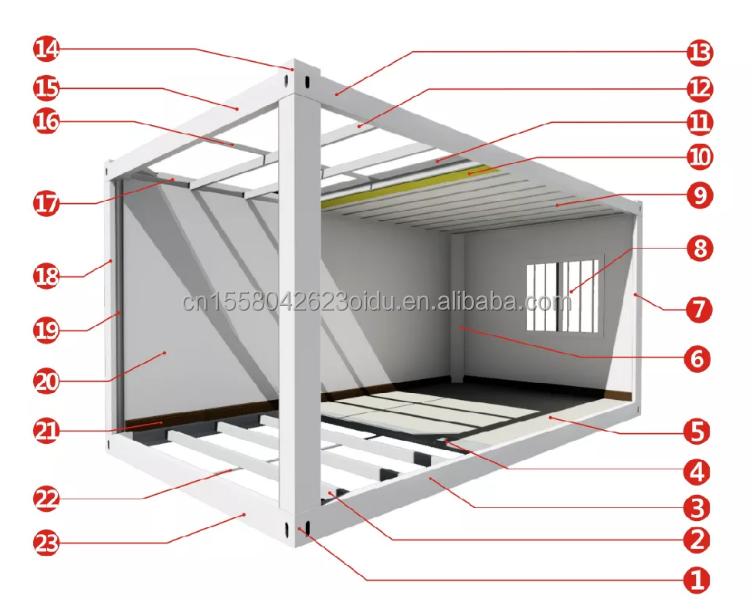10ft Mini Pop-up Shop Galvanized Steel Square Tubes Two-story Pop-up Container Bar Coffee Container