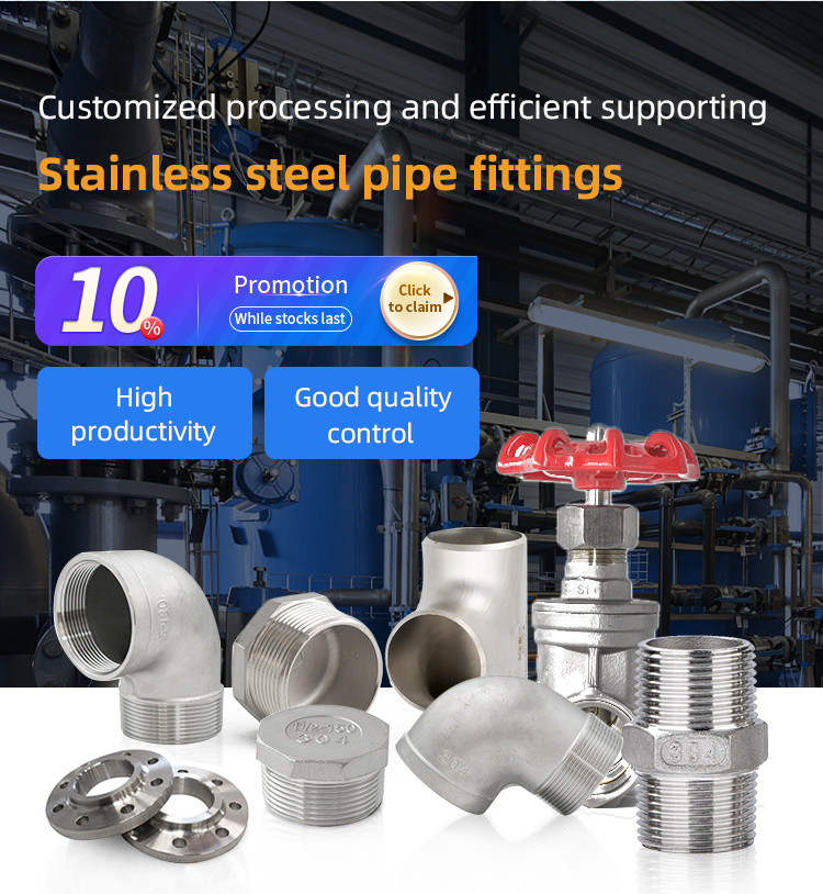 NPT Thread Stainless Steel Pipe Fittings Forged 304 Stainless Steel Coupling