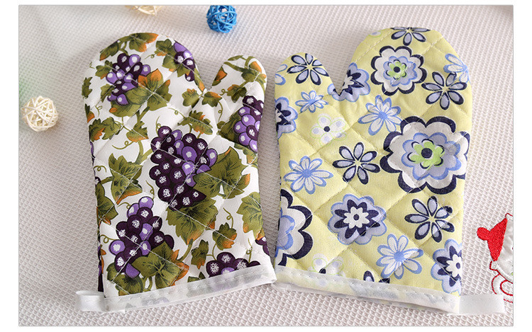 Manufacturer Custom digital printed cooking kitchen microwave cotton oven glove