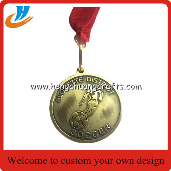 Sports medals,antique brass metal medals with custom horse design medal