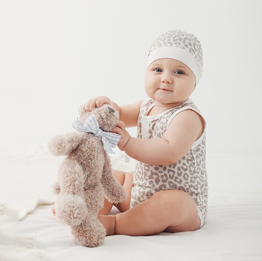 In Stocks Custom Color Printing Baby Rompers 97%Bamboo 3%Spandex Snaps Design Baby Clothing