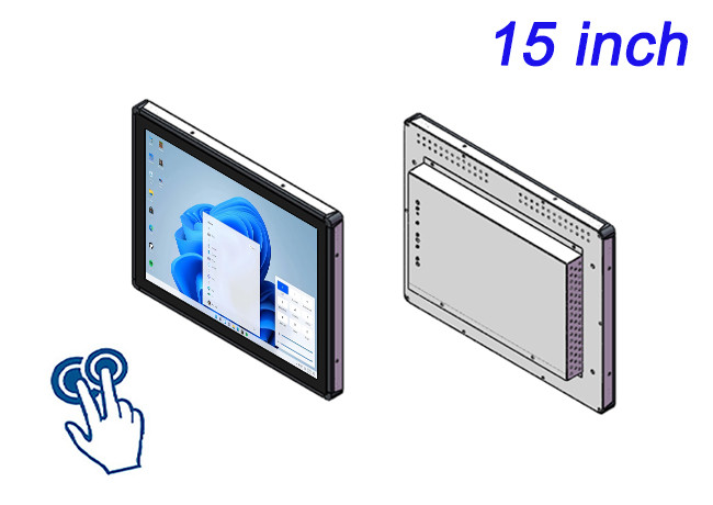 15-Inch Windows Touch Embedded Screen for Security Monitoring, Factory Automation, Warehouse Management, and Transportation Displays