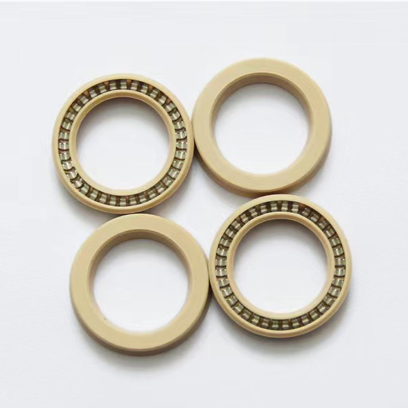 High Temperature Resistance PTFE/UHMWPE/PEEK Spring Energized Hydraulic Oil Seal Ring