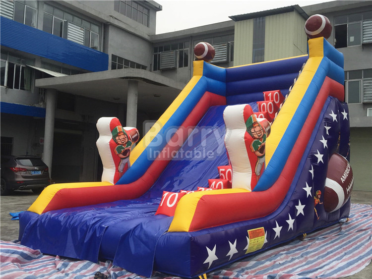 Customized Single Lane Rugby Commercial Inflatable Slide For Playground