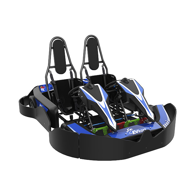 Indoor Double Seater Go Kart 3.5kw Junior Racing Go Kart 43mm Terrain Clearance
