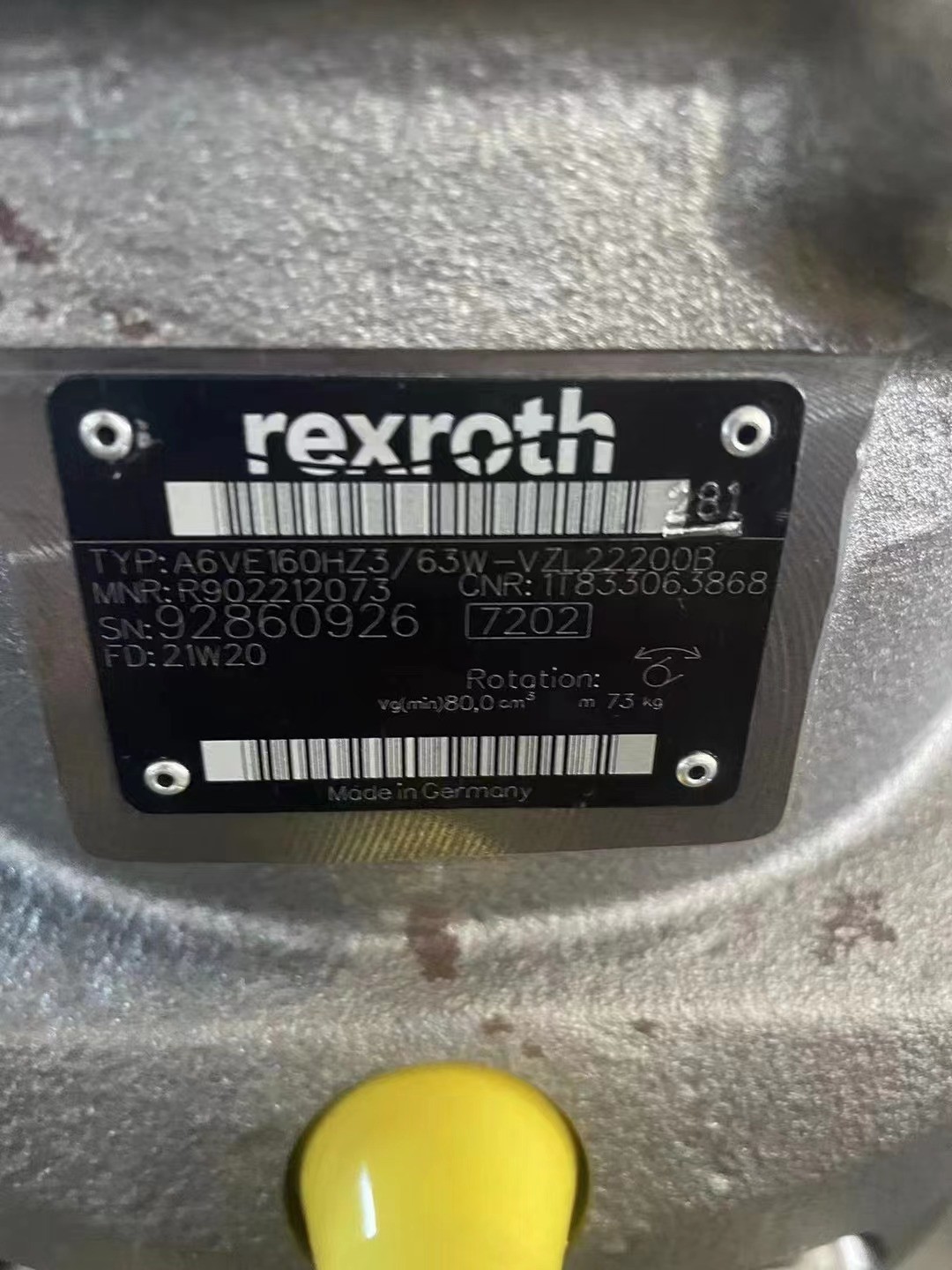 Rexroth Hydraulic Motor A6VE160ES2 Piston Pump A6VE160 A6VE A6V A6 A6VE160EP2 63W-VAL027HPB
