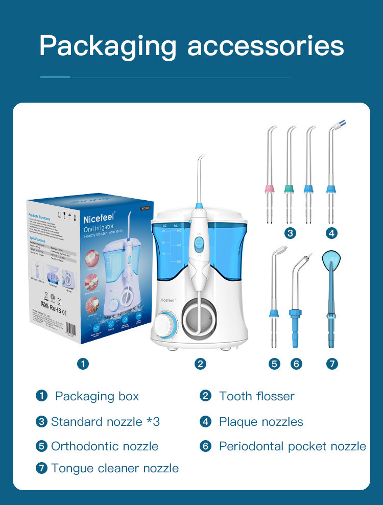 600ml Teeth Whitening Dental Care Oral Irrigator Combo Electric Toothbrush IPX4