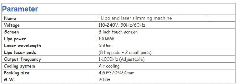 Laser cellulite loss slimming machine