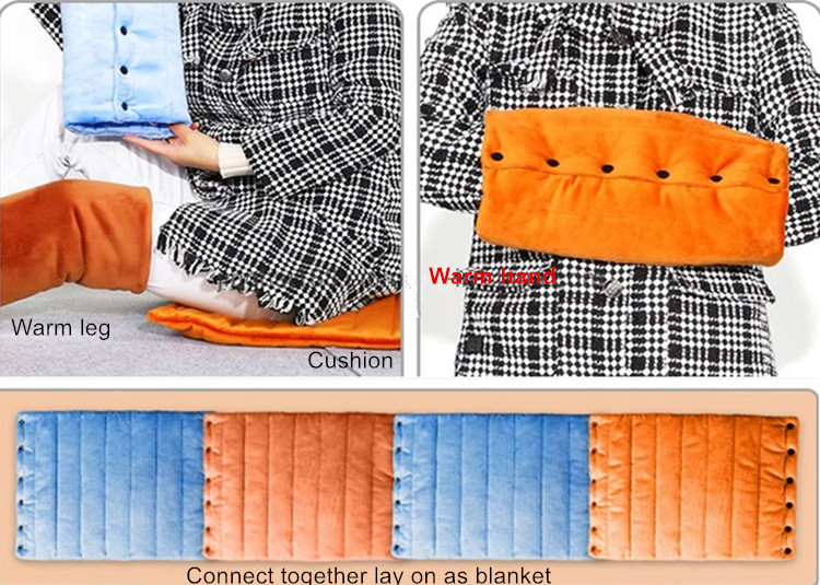 Polyester / Cotton Heated Office Chair Pad Removable and Washable