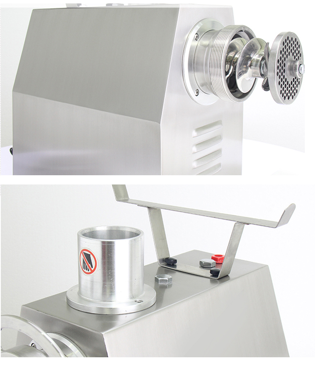 320KG/H Big Capacity Sausage Making Machine With Meat Pusher Half Stainless Steel Meet Cutter