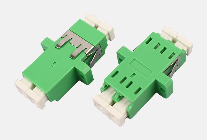 700 YF LC Fiber Optic Coupler Cusomized LC APC Duplex Adapter With Flange