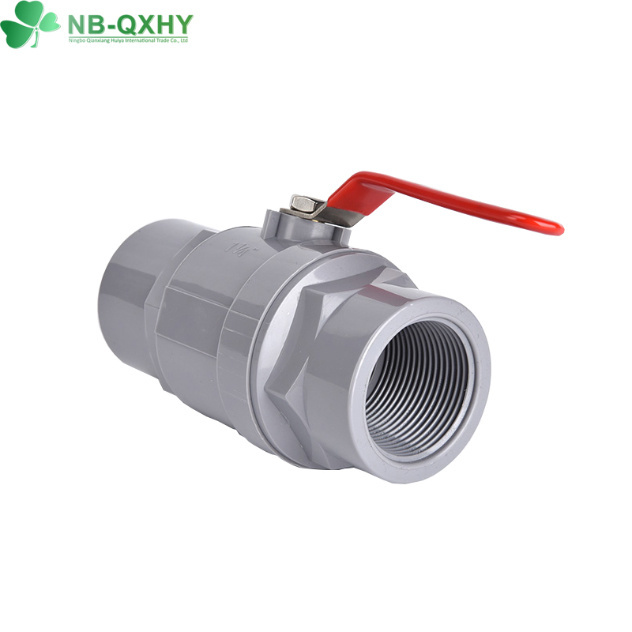 Plastic Two Piece Ball Valve Threaded PVC 2 Piece Ball Valve with Steel Handle