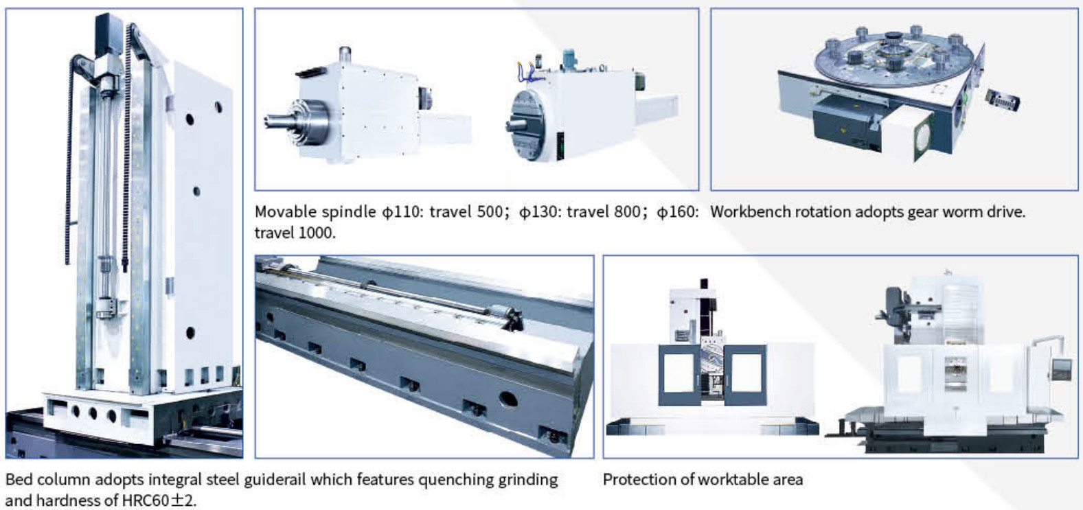 SMTCL Horizontal Milling Boring Machine SIEMENS TK6513 CNC 5 Axis Machining Center Heavy Duty Milling Machine