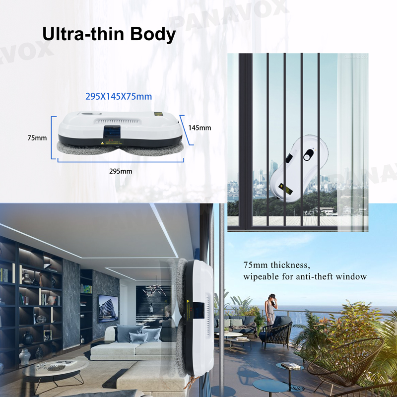 5mins/M2 Remote Control Window Robot Cleaner OEM White Robot Vacuum