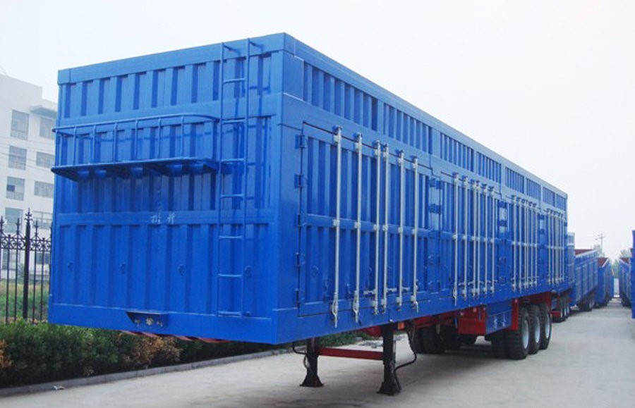 Tri Axle 53 Foot Van Trailers 3 Axles Box 30t 40t 50t Enclosed Semi Container Van Trailer