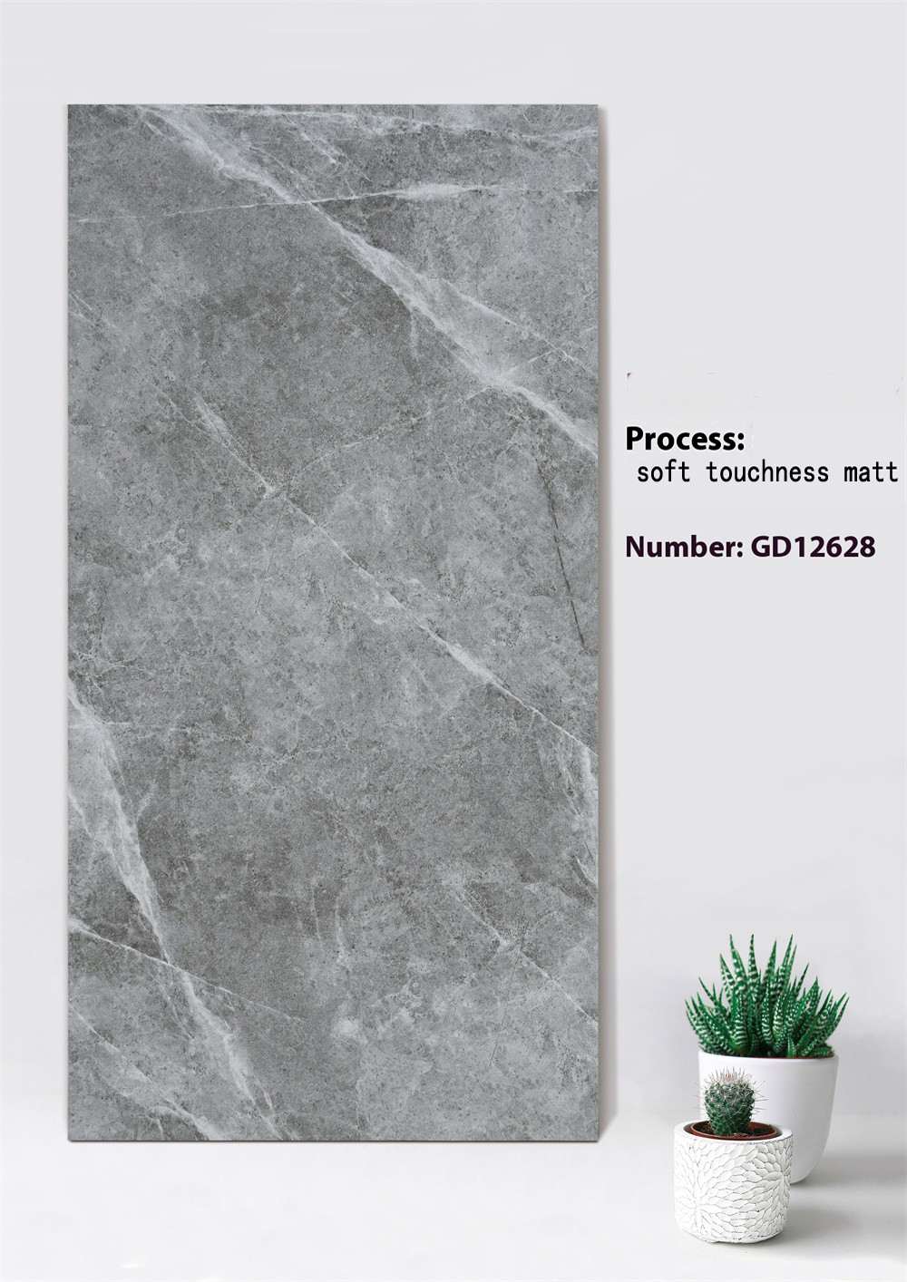 White And Gray Firebrick Soft Touchness Matt Decorative Curtain Wall Tiles For Rebuilding 600x1200mm