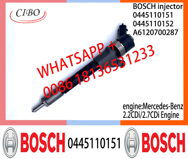 BOSCH Common Rail fuel Injector 0445110151 0445110152 A6120700287 for Mercedes-Benz C30CDi