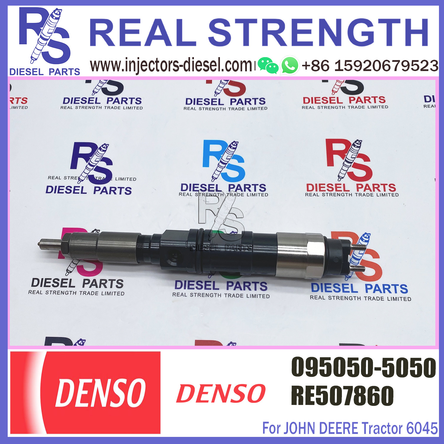 Common Rail Diesel Fuel Injector 095050-5050 RE507860 RE516540 RE519730 RE501924 Tractor