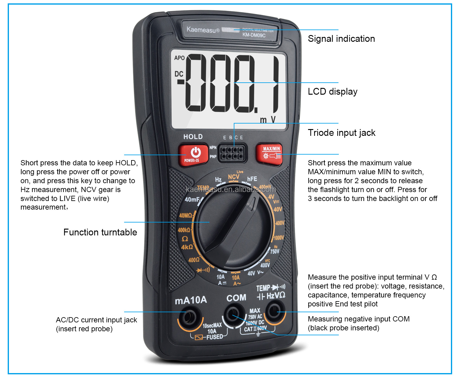 Electrician Professional Multimeter Voltage Meters Moultimetro Smart Digital Multimeters