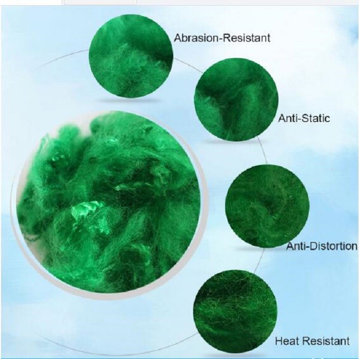Colorful 20D Polyester Synthetic Fiber PET Staple Fiber Abrasion Resistant