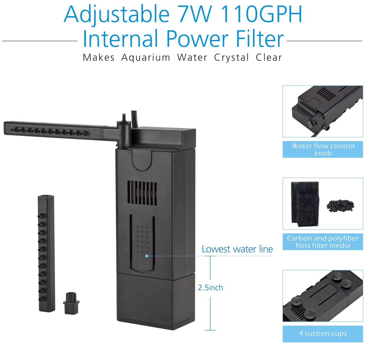 Hygger Small Fish Tank With Light And Filter