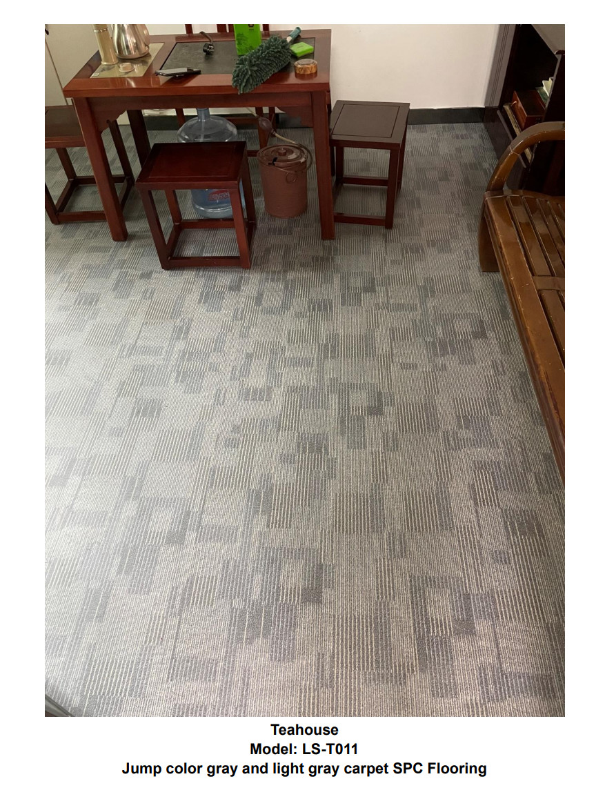 183mm SPC Click Flooring Formaldehyde Free Non Slip Unilin Click Cherrywood Burlywood Wood Grain GKBM JR-W17024