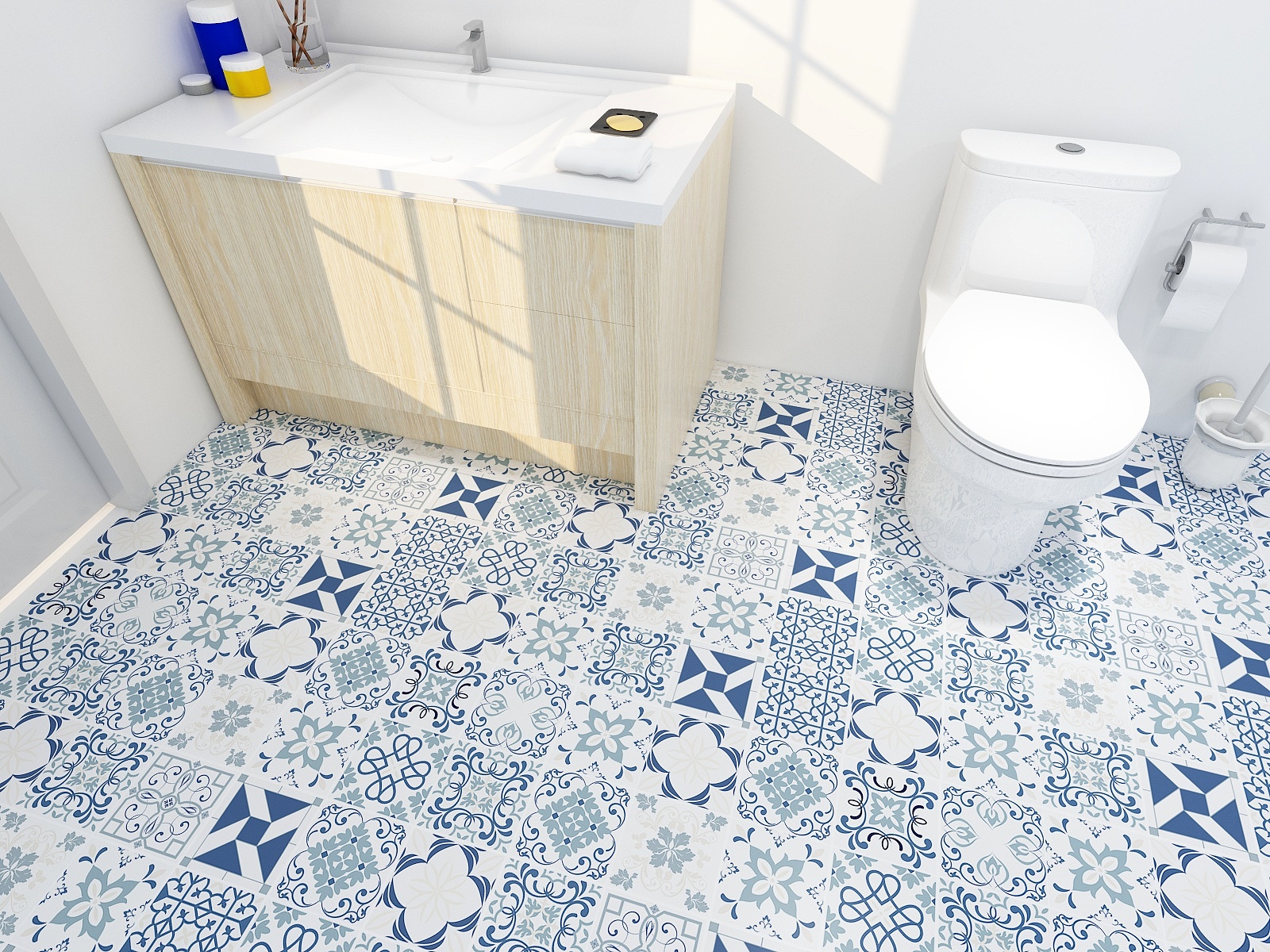 Moroccan Tiles for Home Decor Peel and Stick Mandala Style Decorative Tile Stickers