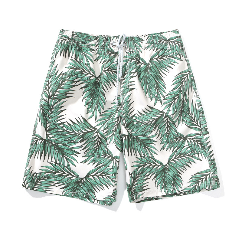 Summer Male Floral Swim Shorts with Breathable Comfortable Function and Back Pockets