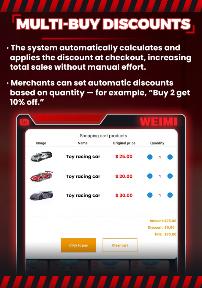 Fashion Toy Car Model Vending Machine with Transparent Cabinet and Costomized Stickers